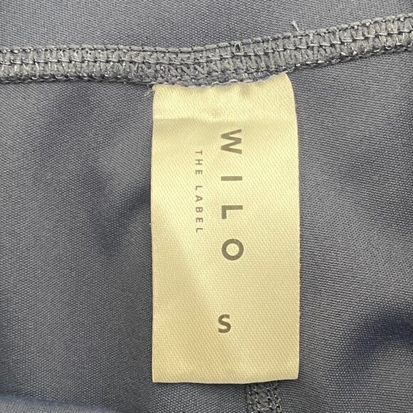 WILO The Label Navy Cobalt Blue Split Flare Leg Athletic Pants, Size S - Picture 10 of 12